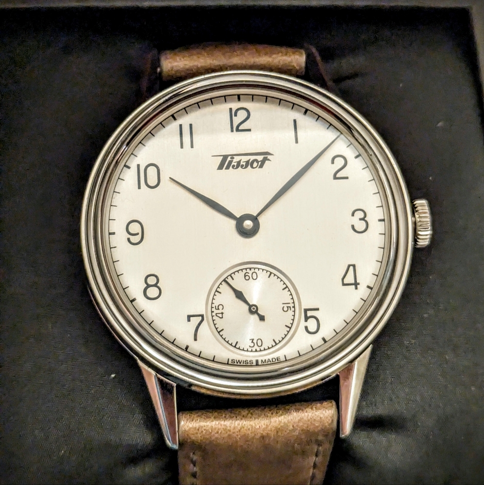 Tissot Heritage Petite Seconde White Dial Leather Strap Watch